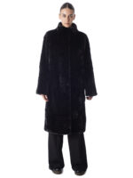 Black Mink Cropped Fur Coat
