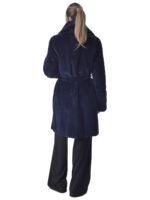Dress Blue Sheared Mink Fur Coat - Image 5