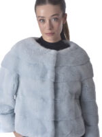Starlight Blue Mink Fur Jacket - Image 3