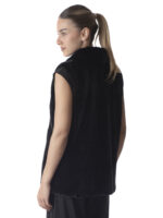 Black Mink Fur Vest - Image 4
