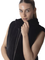 Black Mink Fur Vest - Image 5