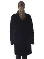Black Horizontal Mink Fur Coat - Image 4