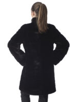 Black Horizontal Mink Fur Coat - Image 5