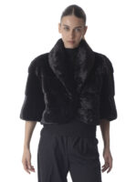 Black Mink Fur Bolero Jacket