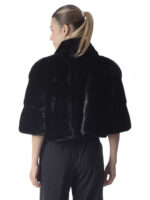 Black Mink Fur Bolero Jacket - Image 4