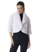White Mink Fur Bolero Jacket