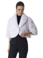White Mink Fur Bolero Jacket - Image 2