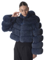 Ensige Blue Fox Fur Jacket - Image 2