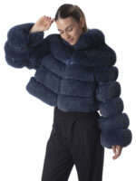 Ensige Blue Fox Fur Jacket - Image 3