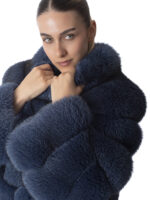 Ensige Blue Fox Fur Jacket - Image 6