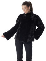 Black Mink Fur Jacket - Image 3