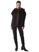 Demi-Buff Mink Fur Hooded Vest - Image 3
