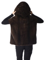 Demi-Buff Mink Fur Hooded Vest - Image 5
