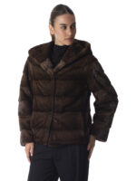 Demi-Buff Mink Fur Hooded Jacket