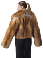 Fox Fur Cropped Jacket - Image 4