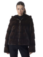 Demi-Buff Mink Fur Hooded Jacket