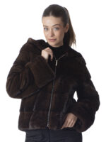 Demi-Buff Mink Fur Hooded Jacket - Image 2