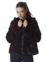 Demi-Buff Mink Fur Hooded Jacket - Image 3