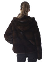 Demi-Buff Mink Fur Hooded Jacket - Image 5