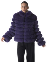 Ultra Violet Fox Fur Statement Jacket