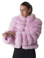 Pink Lady Fox Fur Jacket - Image 2