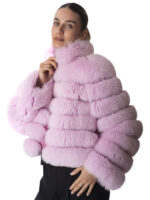Pink Lady Fox Fur Jacket - Image 3
