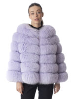 Lavender Blue Fox Fur Luxury Jacket