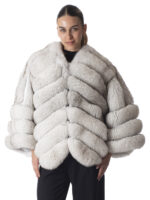 Blue Fox Fur Jacket