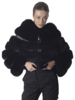 Black Luxury Fox Fur Jacket