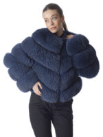 Ensine Blue Fox Fur Jacket - Image 3