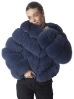 Ensine Blue Fox Fur Jacket - Image 5
