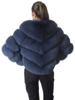 Ensine Blue Fox Fur Jacket - Image 4