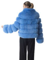Ibiza Blue Fox Fur Jacket - Image 4