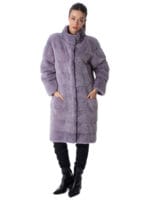 Pastel Lilac Mink Fur Coat