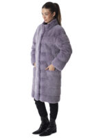 Pastel Lilac Mink Fur Coat - Image 4