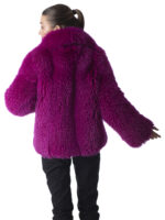Fuchsia Fox Fur Luxury Jacket - Image 3