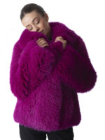 Fuchsia Fox Fur Luxury Jacket - Image 4