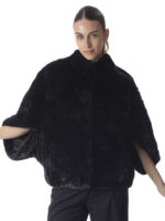 Black Mink Fur Section Cape