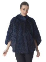 Blue Raccoon Fur Cape