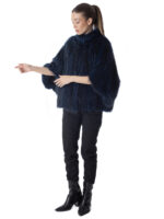Blue Raccoon Fur Cape - Image 2