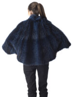 Blue Raccoon Fur Cape - Image 4