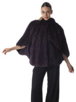 Purple Raccoon Fur Cape