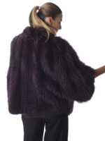 Purple Raccoon Fur Cape - Image 3