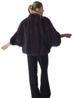Purple Raccoon Fur Cape - Image 4