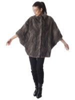 Silver Blue Mink Fur Section Cape - Image 3