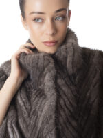Silver Blue Mink Fur Section Cape - Image 6