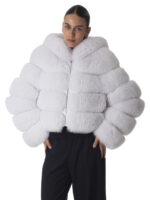 White Fox Fur Luxury Jacket - Image 2