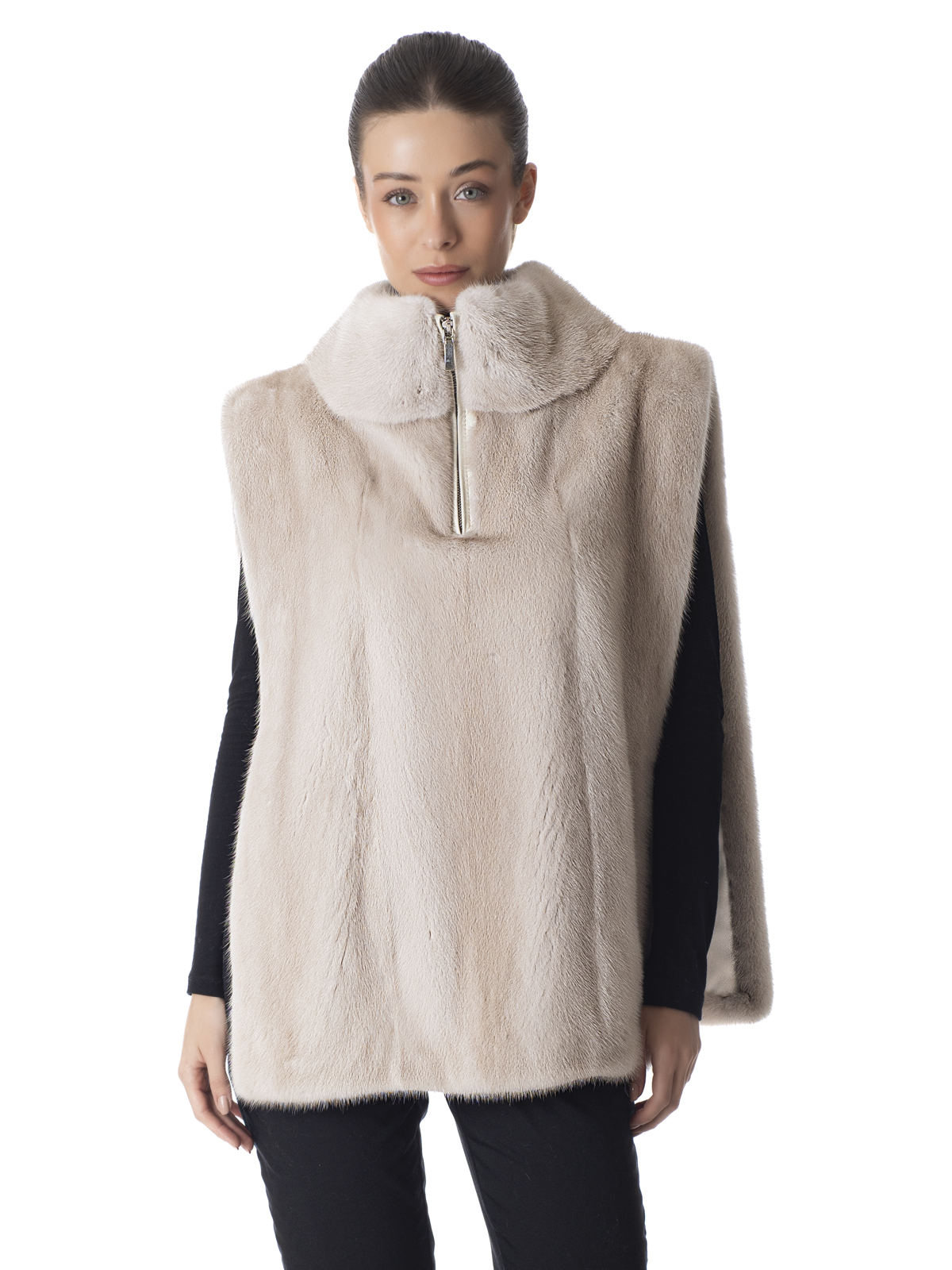 a02027 Pearl Mink Fur Vest - Image 1