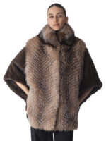 Crystal Fox and Mink Fur Cape