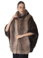 Crystal Fox and Mink Fur Cape - Image 2